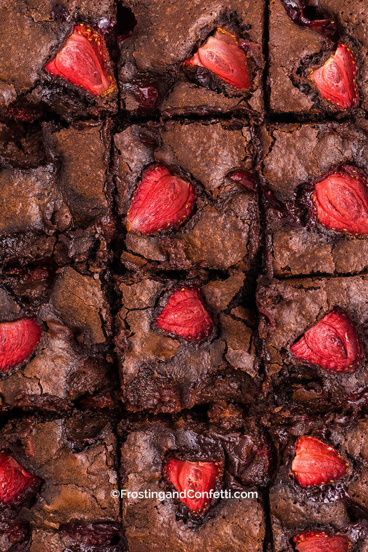 chocolate strawberry brownies