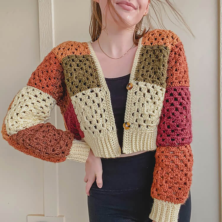 Cozy Granny Square Cardigan