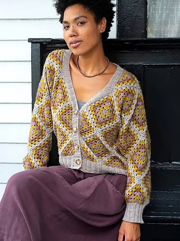 Diamond Granny Square Sweater