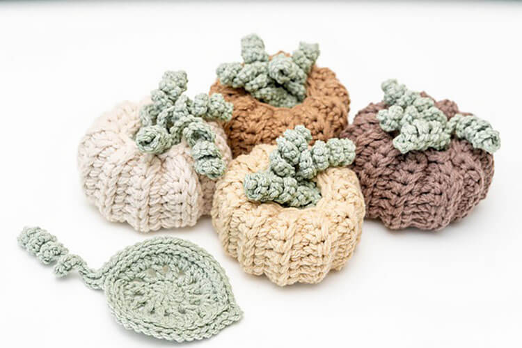 Pumpkin with Leaf Coasters