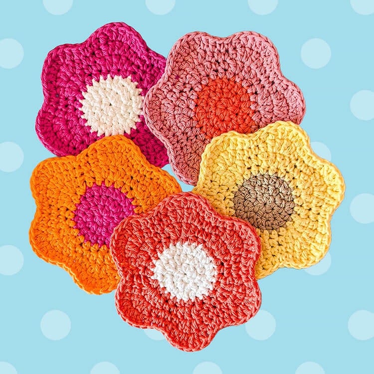 easy flower coasters