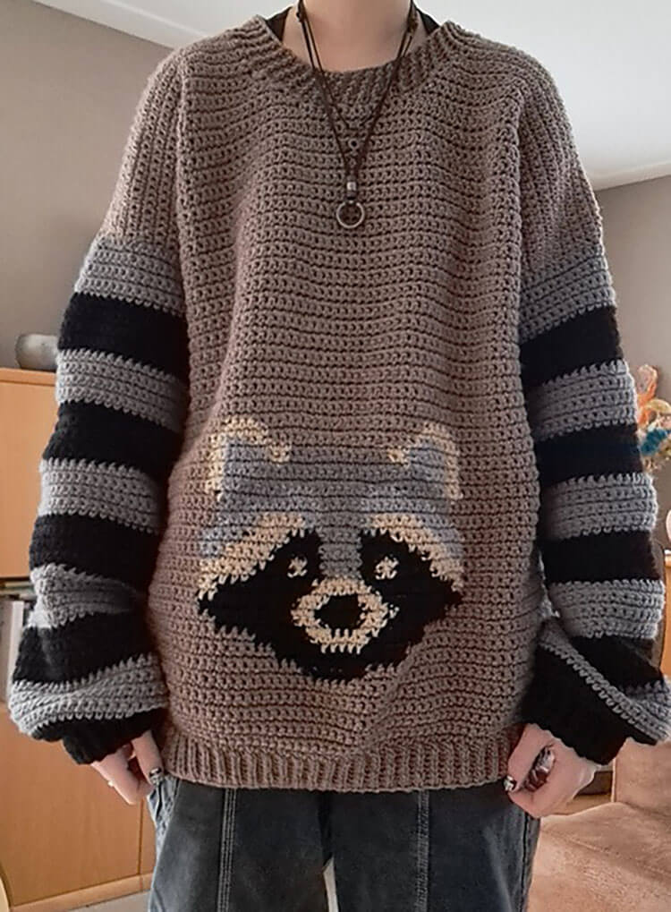 Oversized Raccoon Sweater