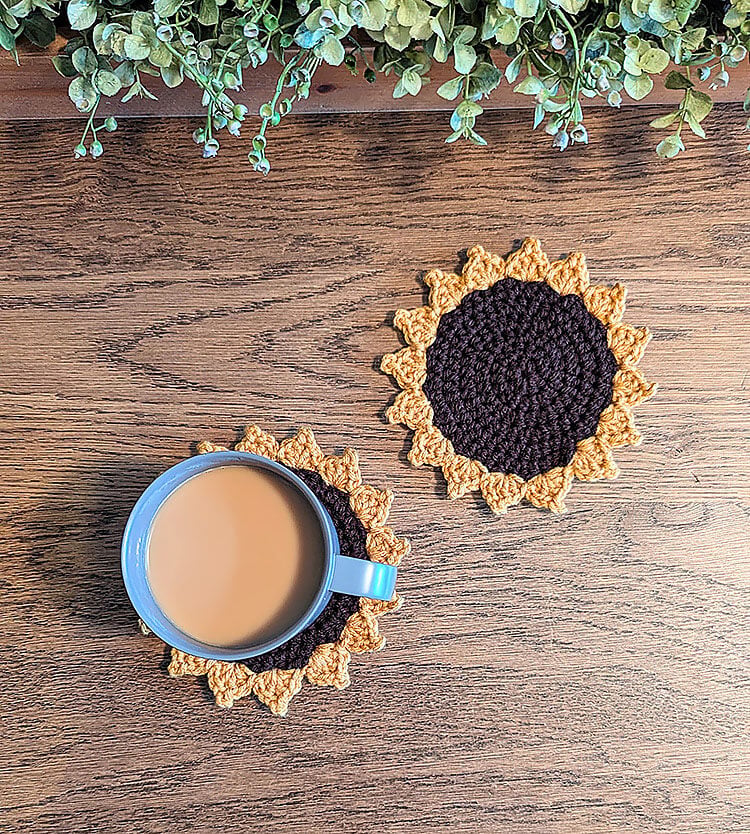 sunflower coasters
