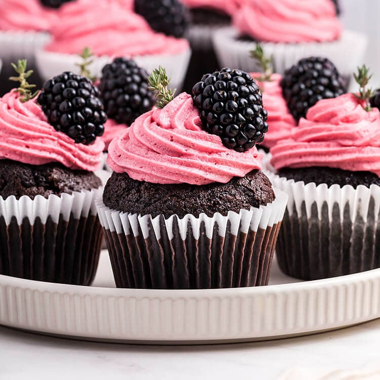 Chocolate Blackberry Cupcakes feature