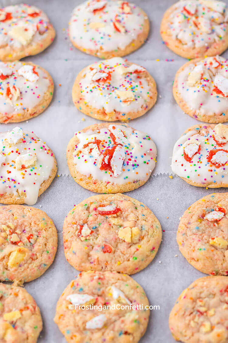 Strawberry Pop Tart Cookies
