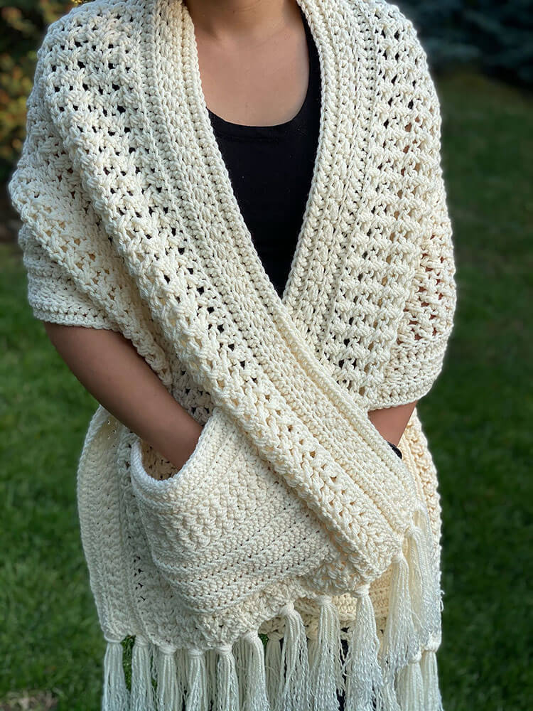 Star Sprinkled Pocket Shawl