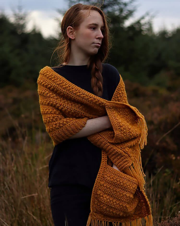 Fall Pocket Shawl
