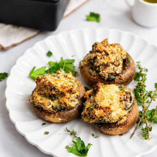 Plate of Stuffed Mushrooms