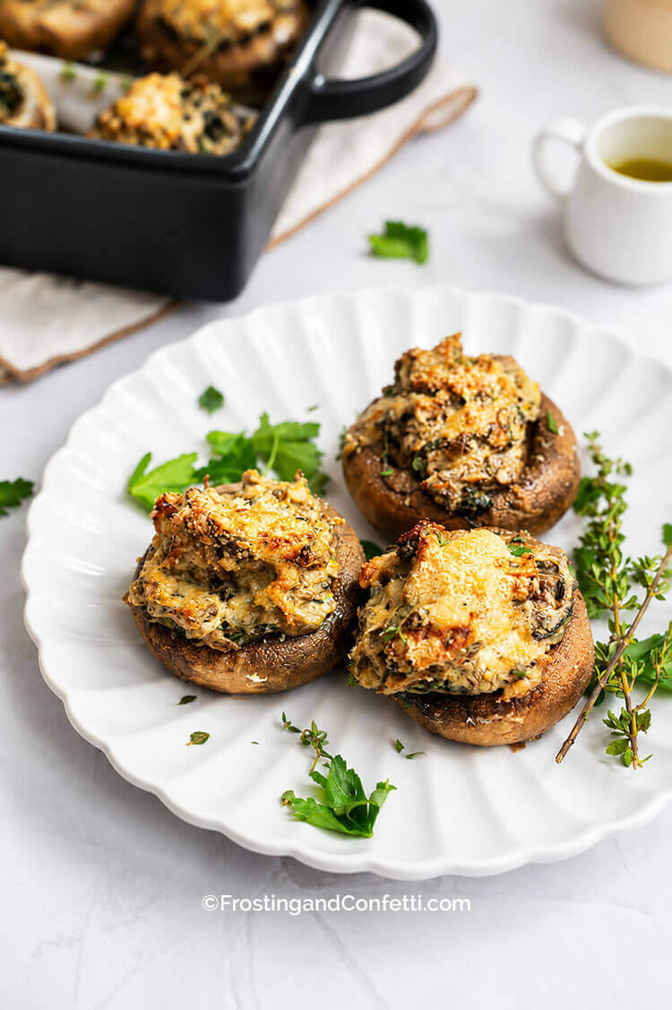 Plate of Stuffed Mushrooms