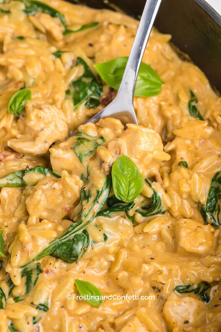 Marry Me Chicken Orzo Close View