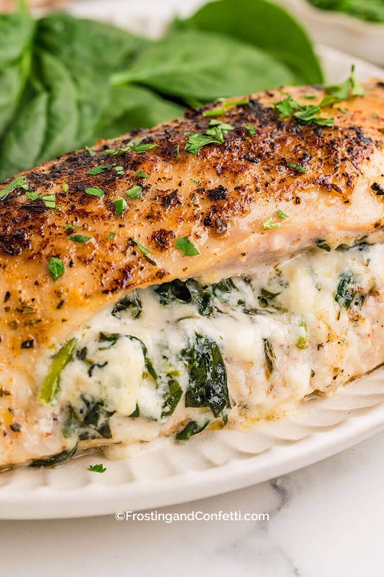 Cheesy Stuffed Chicken Breasts Plated