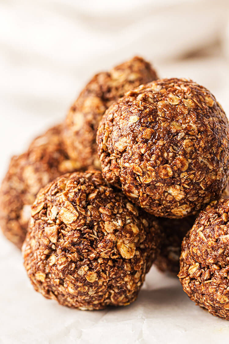 No Bake Peanut Butter Chocolate Balls Close View