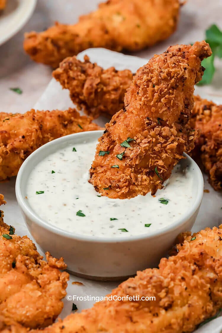 Crispy Buttermilk Tenders with Dip