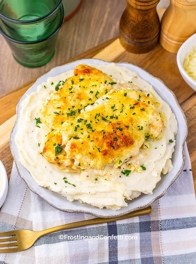 Creamy Chicken Caesar Bake Top View