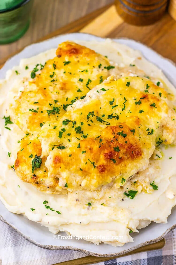 Creamy Chicken Caesar Bake Close View