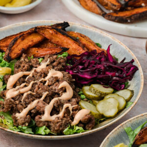 loaded burger bowl feature