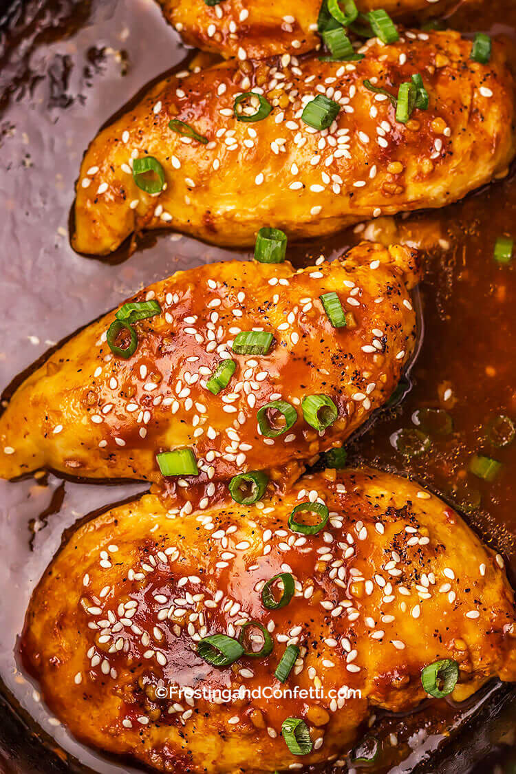 How to Make Slow Cooker Honey Sesame Chicken sitting in crockpot