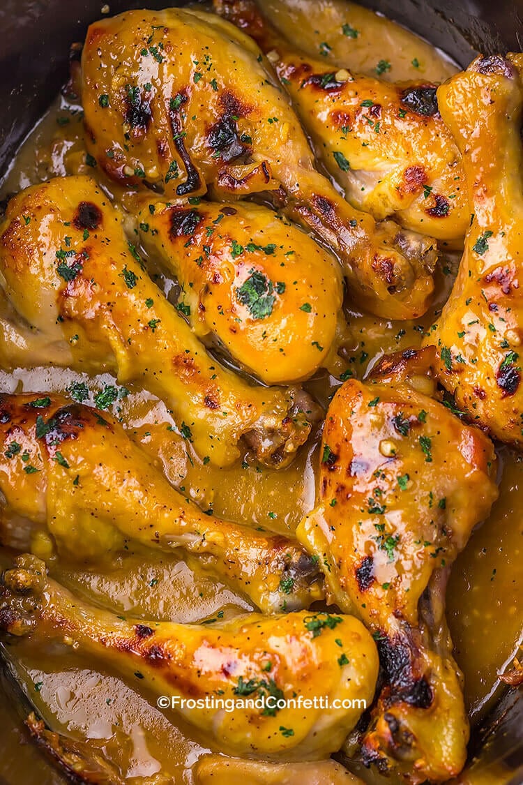 Slow Cooker Maple Dijon Chicken Legs