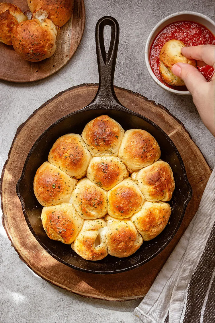 Biscuit and Mozzarella Skillet Bites