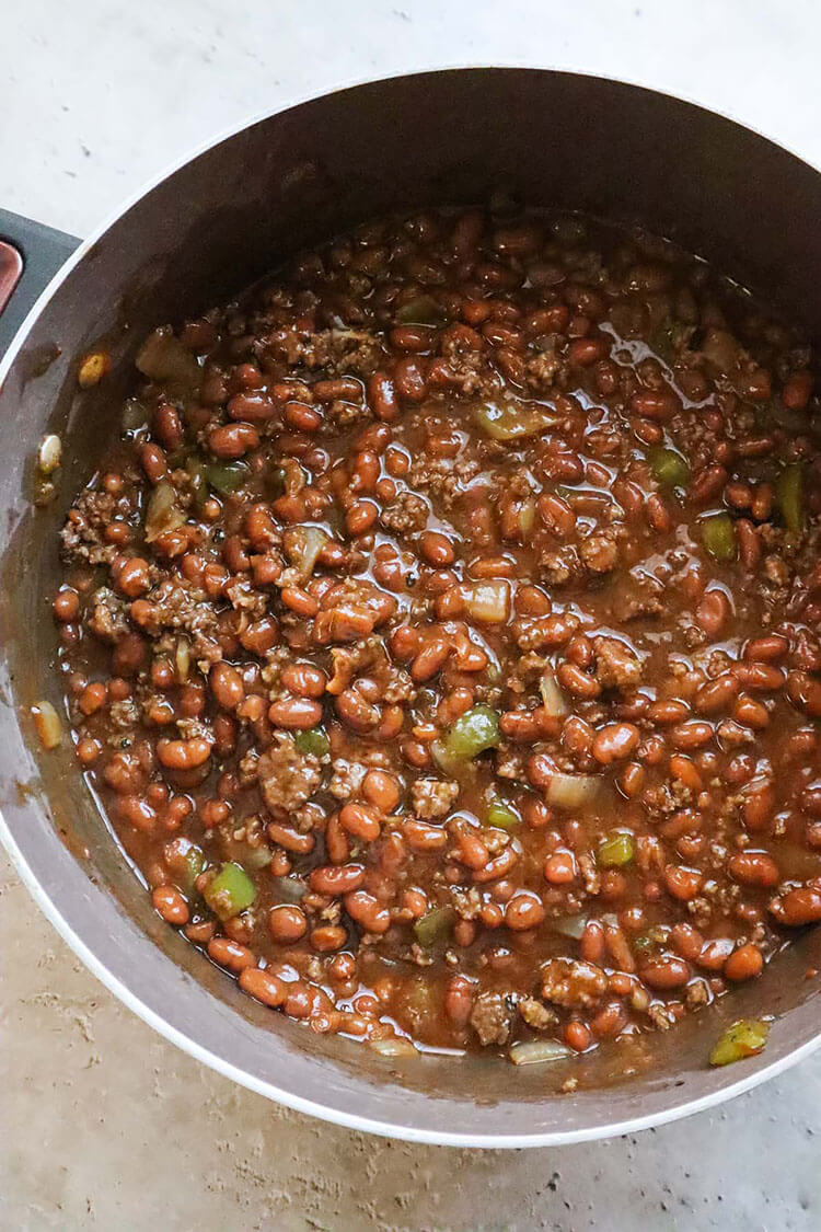 Easy Baked Beans with Ground Beef