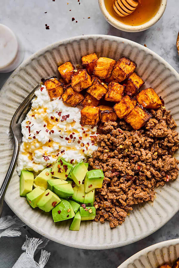 High Protein Cottage Cheese Taco Bowl