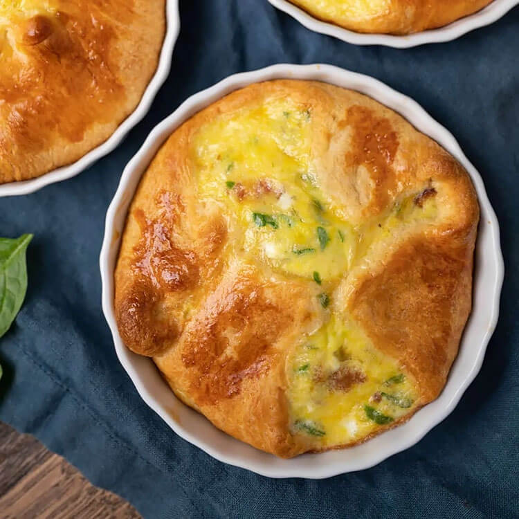 Spinach and Cheese Egg Soufflé