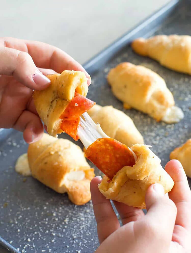 Pepperoni Cheese Stick Roll Ups