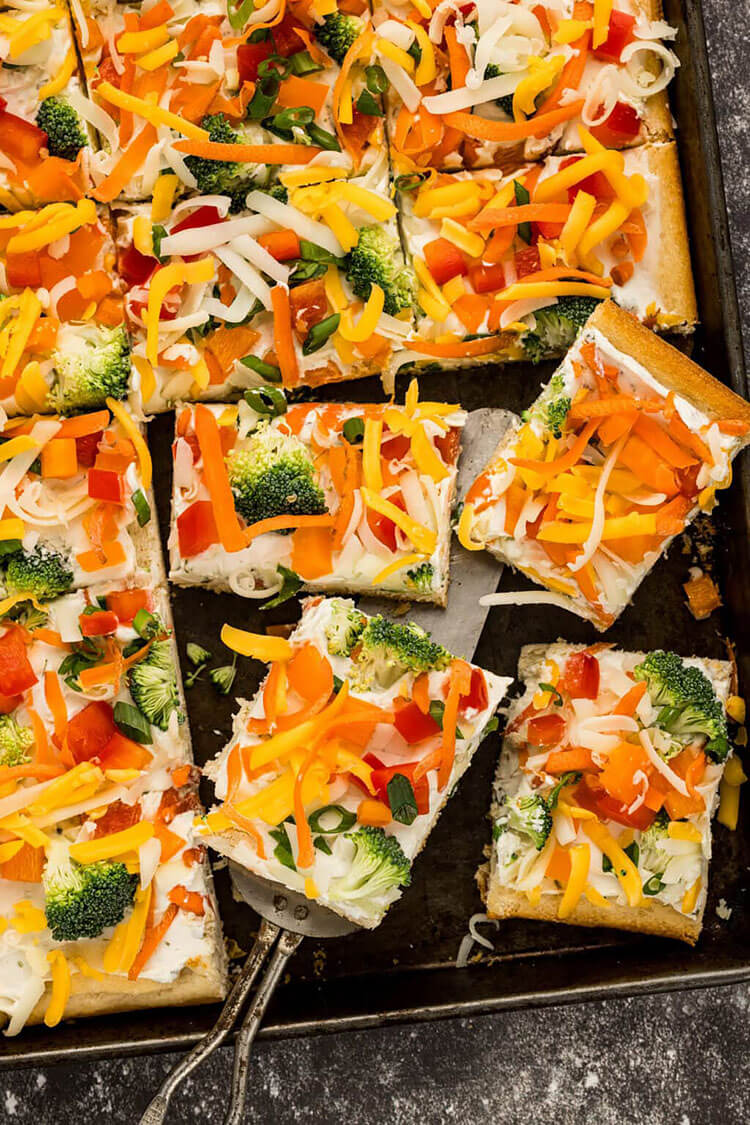 Appetizer Veggie Pizza