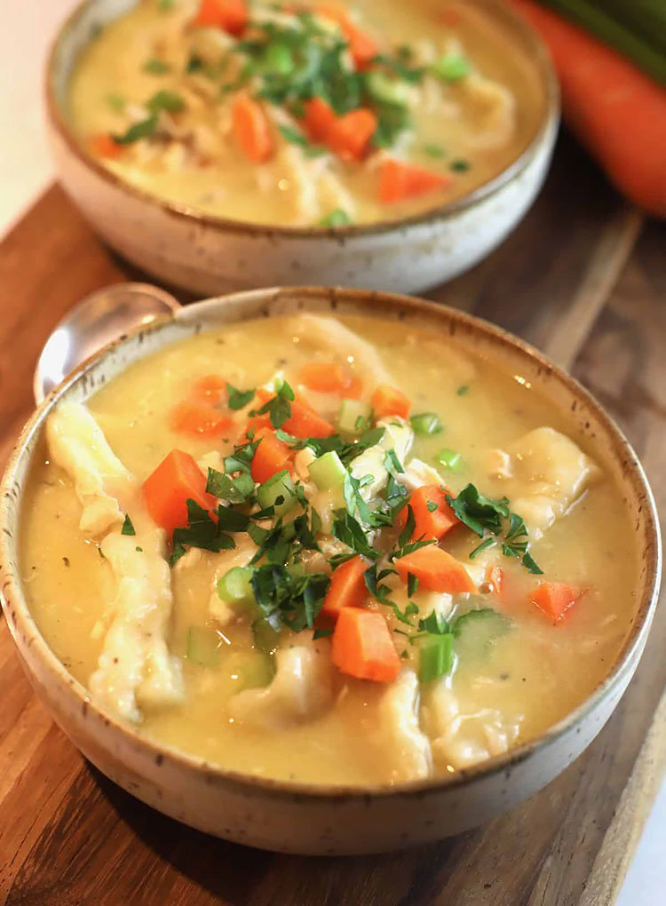 Chicken and Dumplings with Biscuits