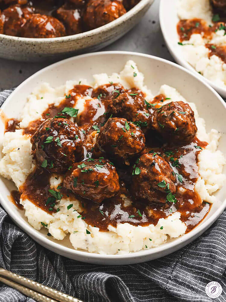 Crockpot Salisbury Steak Meatballs
