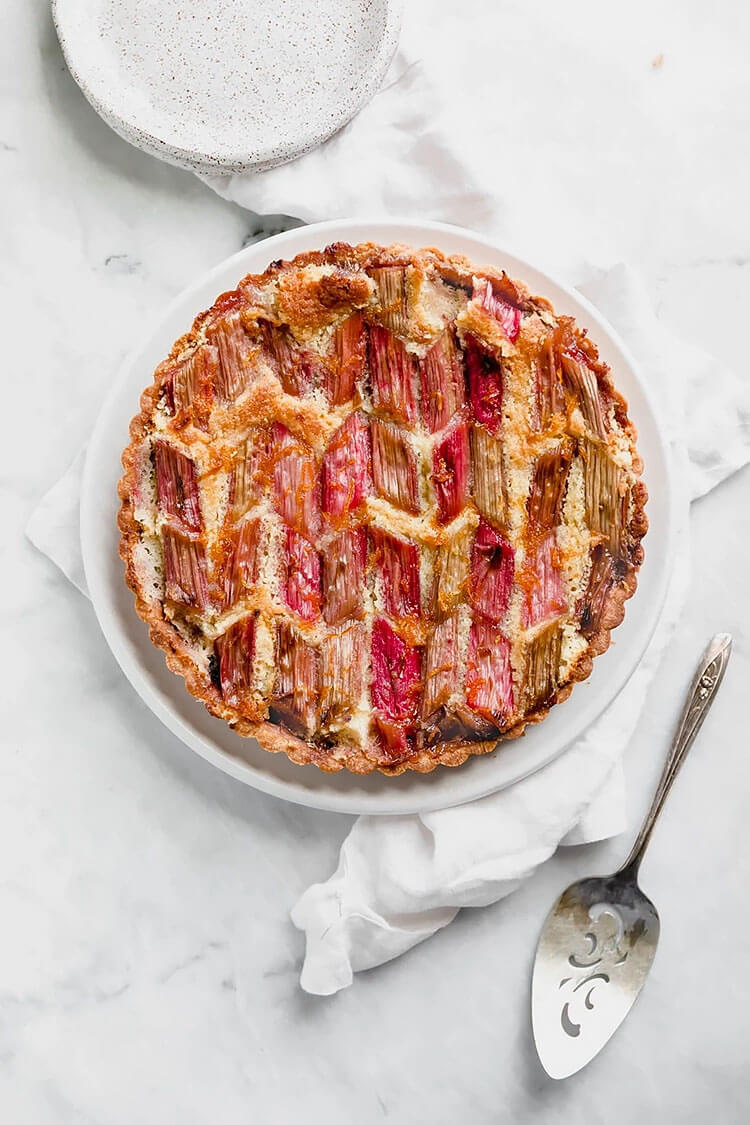 Strawberry Rhubarb Bakewell Tart