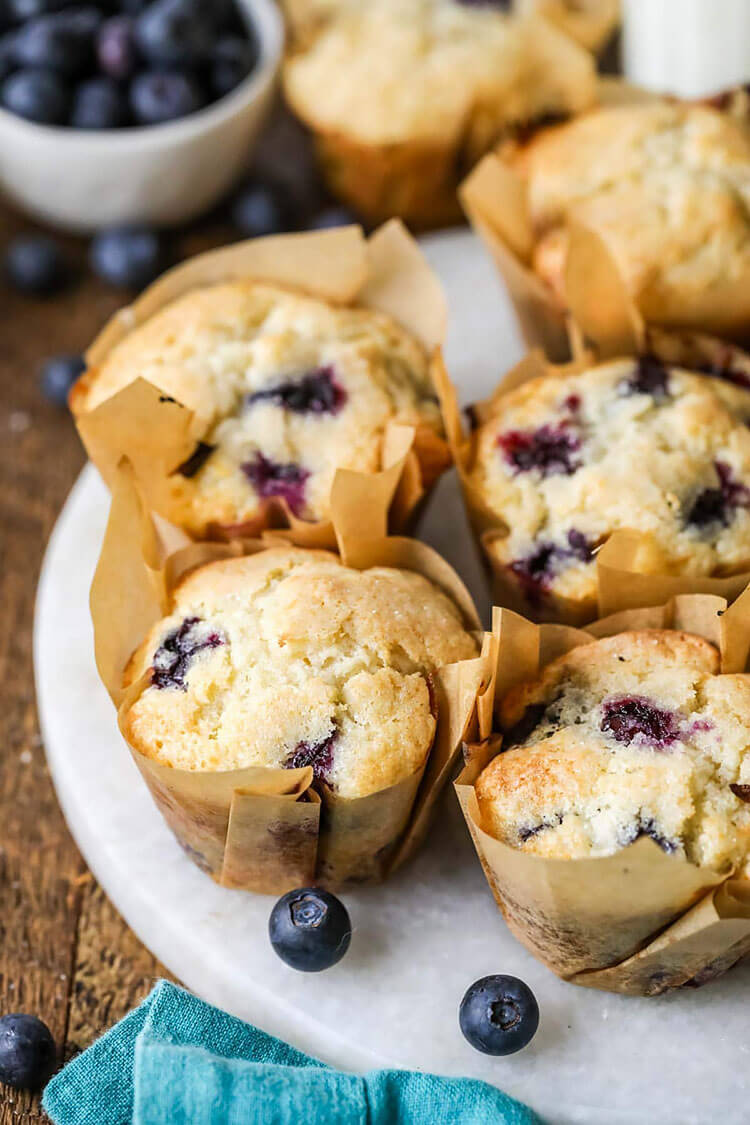 Sourdough Blueberry Muffins