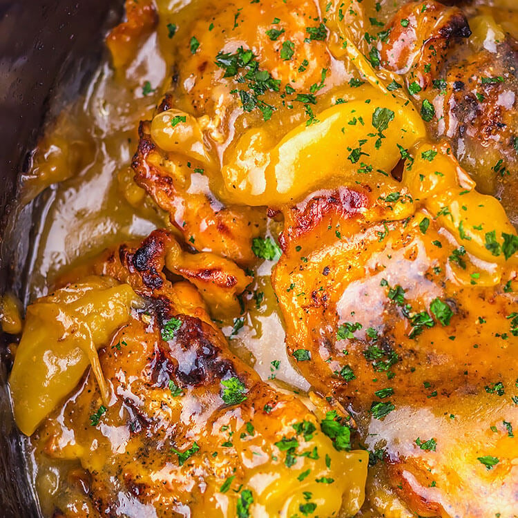 Slow Cooker Apple Cider Glazed Chicken Process-6feature