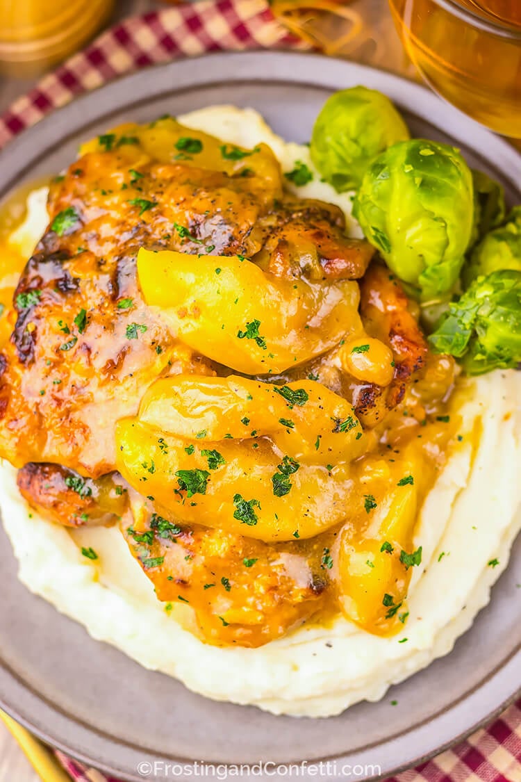 Slow Cooker Apple Cider Glazed Chicken