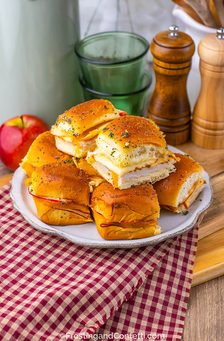 Hot Honey Apple Cheddar Turkey Sliders