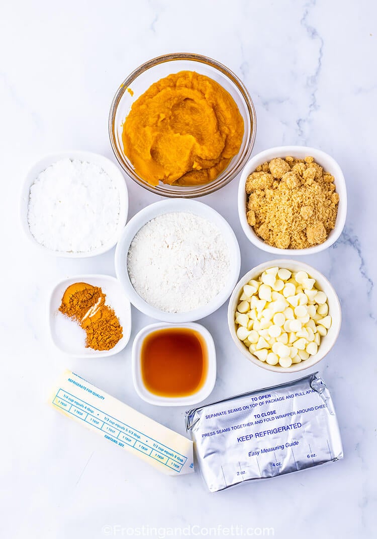 Pumpkin Spice Cookie Dough Dip Ingredients