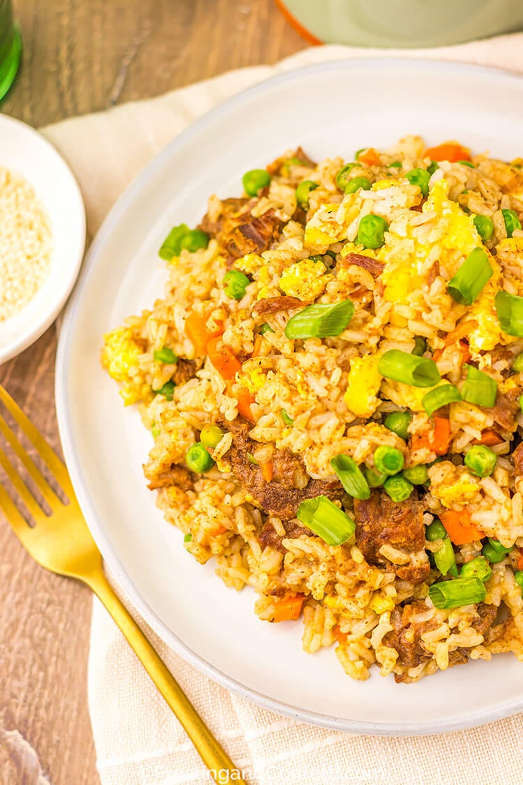 Slow Cooker Beef Fried Rice