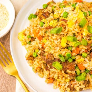 Slow Cooker Beef Fried Rice Featured