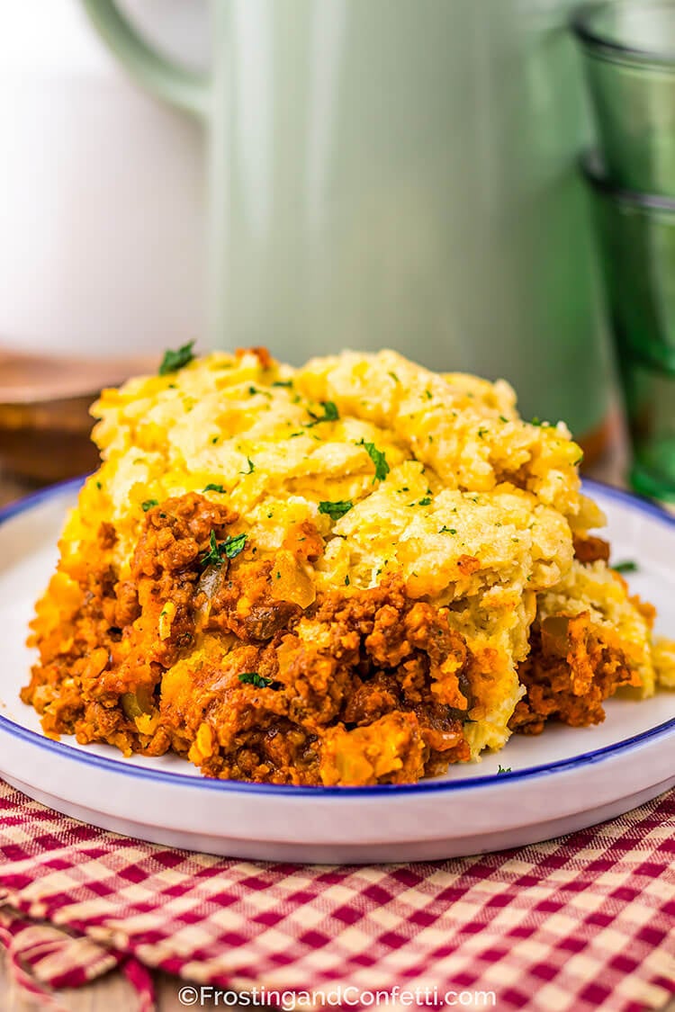 Slow Cooker Cheddar Bay Sloppy Joe Bake
