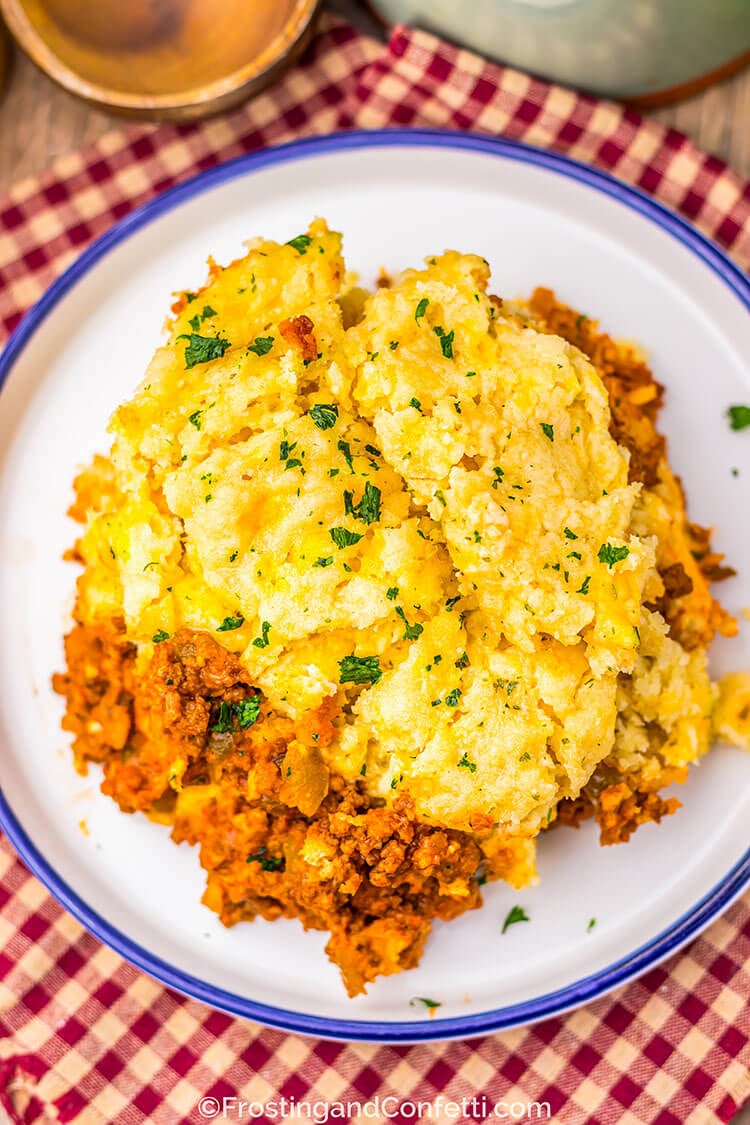 Slow Cooker Cheddar Bay Sloppy Joe Bake Plated