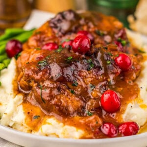 Slow Cooker BBQ Cranberry Chicken Feature