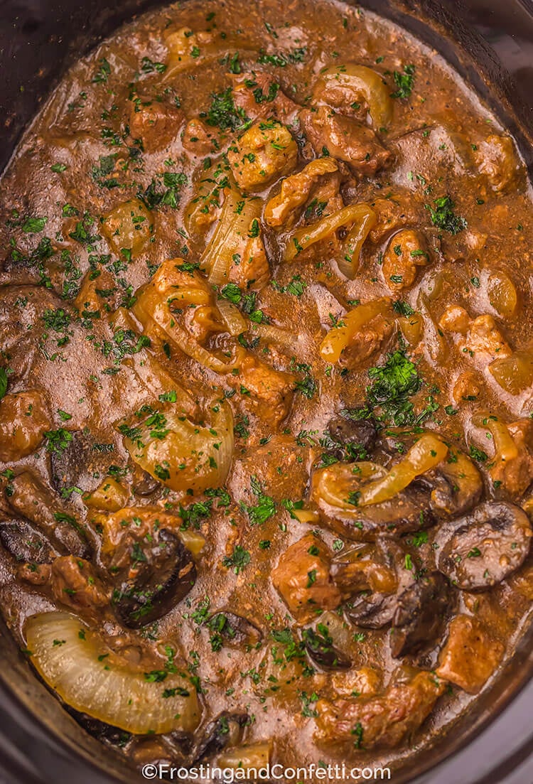 Beef Tips in Crockpot