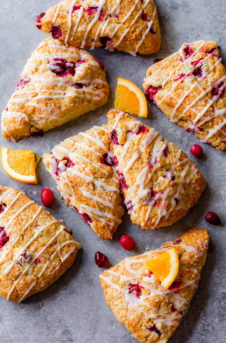 Glazed Cranberry Orange Scones