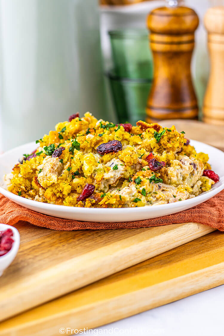 Harvest Chicken and Stuffing Bake Plated