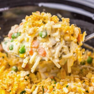 hash brown chicken pot pie casserole feature