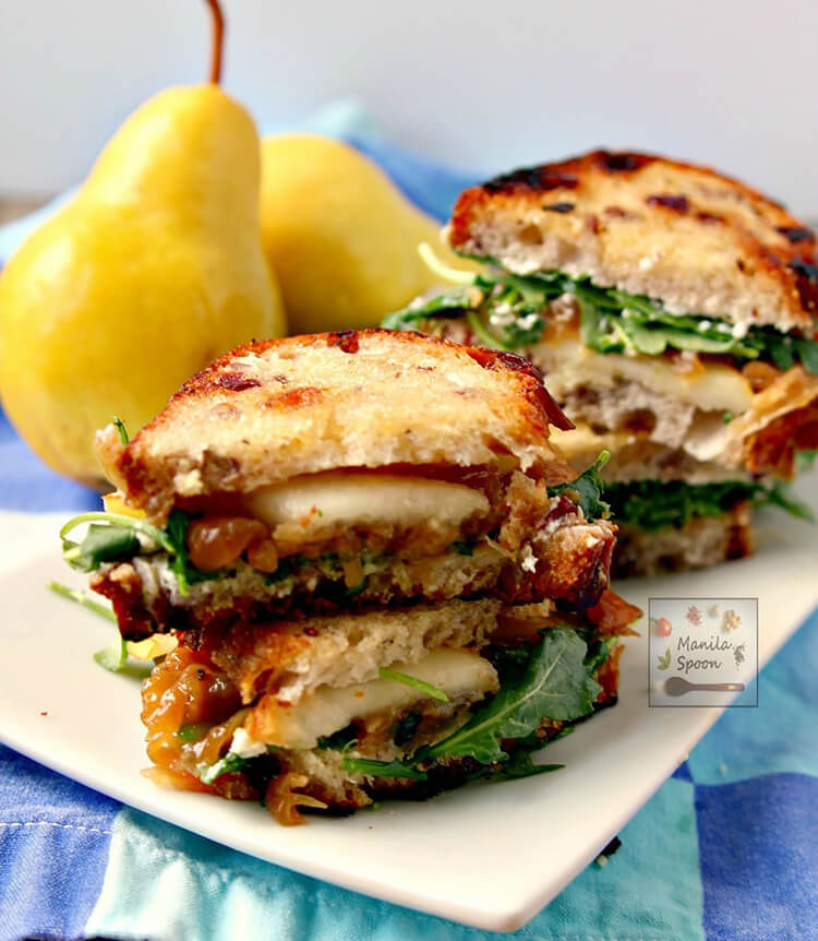 Pear and Caramelized Onion Sandwiches