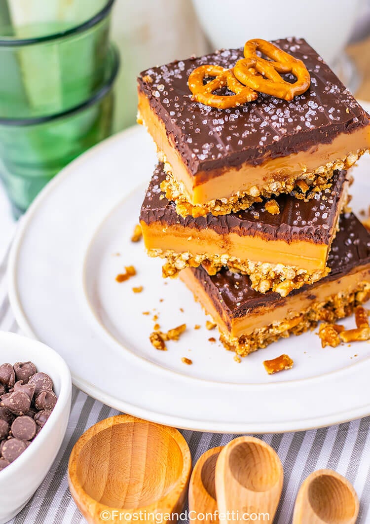 Salted Caramel Pretzel Bars