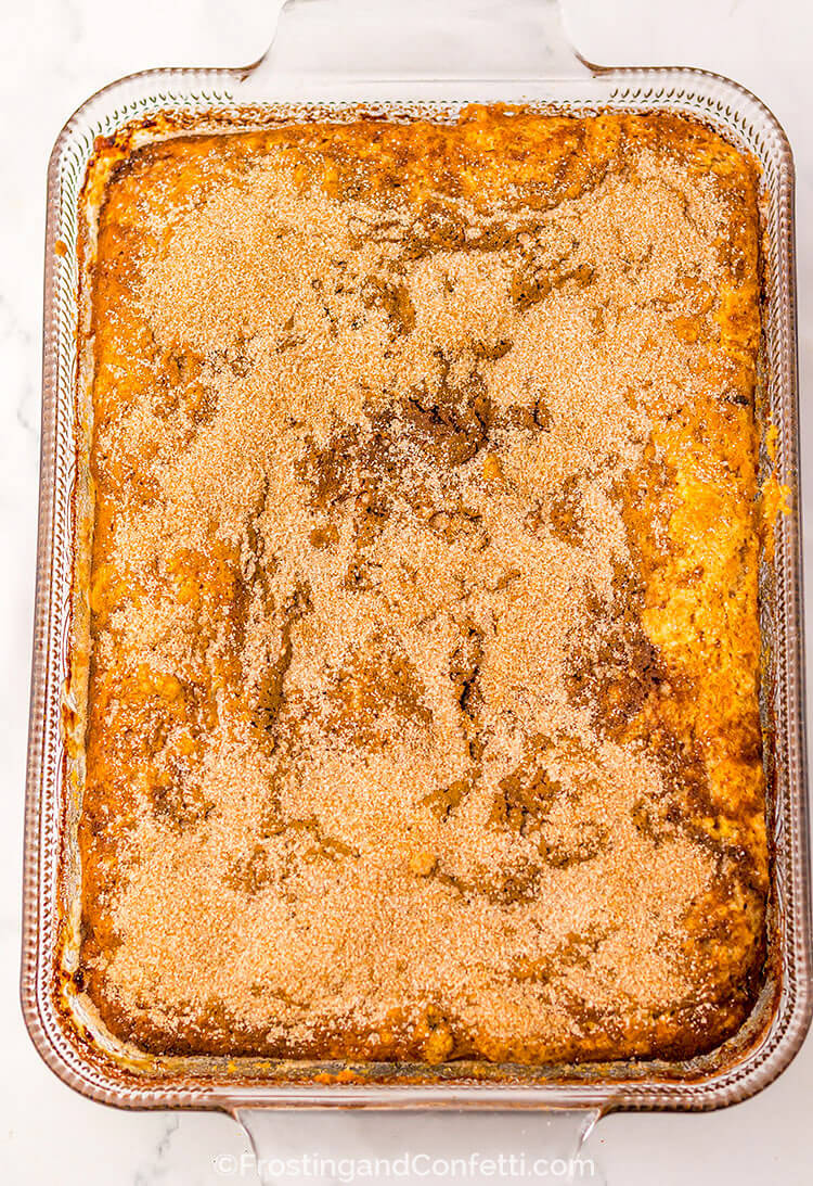 Snickerdoodle Cobbler in Baking Pan