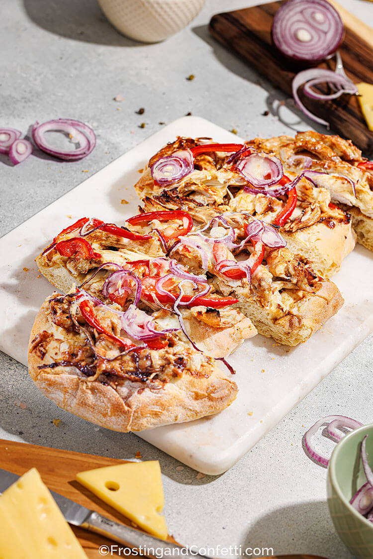 BBQ Chicken Flatbread Sliced
