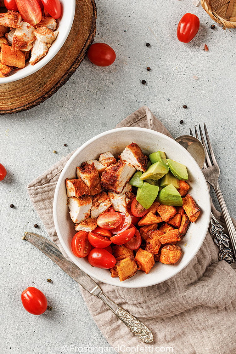 Blackened Chicken and Sweet Potato Bowls